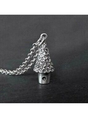 Tree House Argentium Sterling Silver Necklace